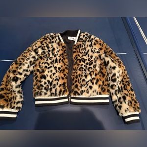 Cheetah print soft furry bomber jacket by Jack by BB Dakota